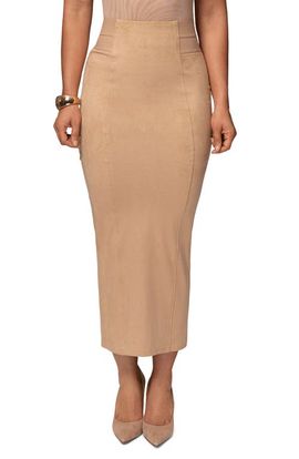 JLUXLABEL JLUXLABEL Phoenix Faux Suede Pencil Skirt