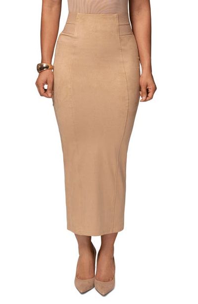 JLUXLABEL JLUXLABEL Phoenix Faux Suede Pencil Skirt