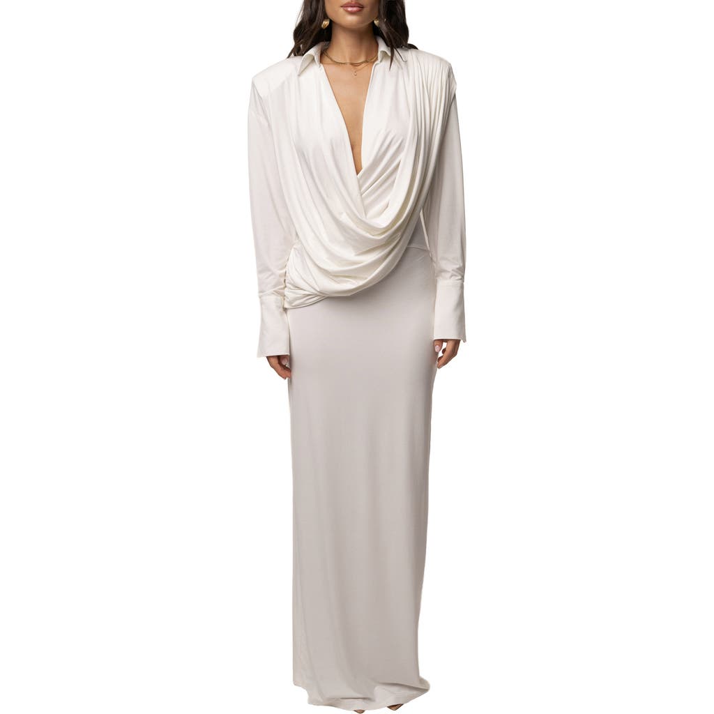 JLUXLABEL JLUXLABEL Poise Draped Maxi Dress