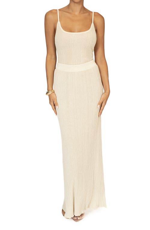 JLUXLABEL JLUXLABEL Serena Metallic Rib Knit Camisole & Skirt Set