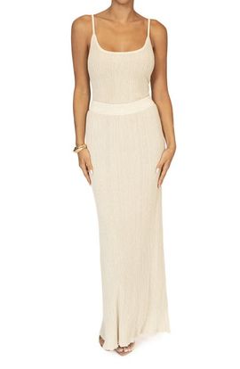 JLUXLABEL JLUXLABEL Serena Metallic Rib Knit Camisole & Skirt Set