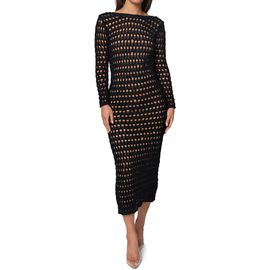 JLUXLABEL JLUXLABEL Serene Wonders Open Stitch Long Sleeve Dress