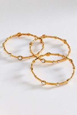 Joanna Laura Constantine Pearl Bangles, Set of 3