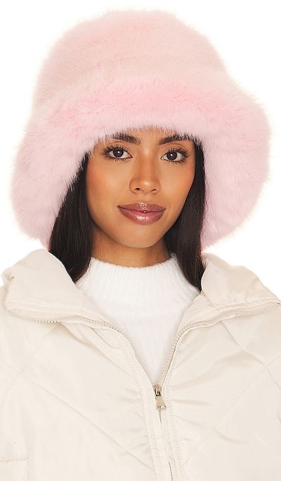 jocelyn - Oversized Faux Fur Bucket Hat display picture 1