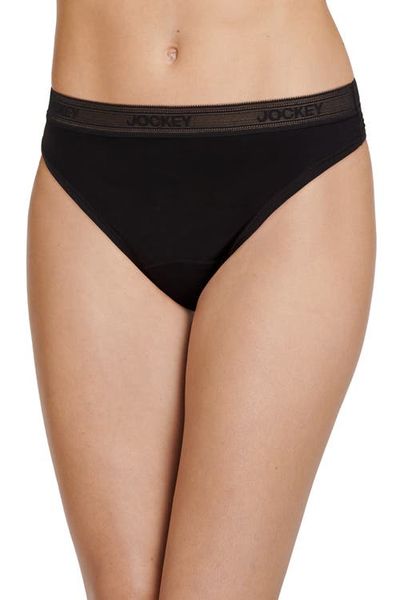 Jockey Jockey Women's Worry Free Microfiber Light Absorbency Thong