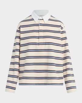 Joe & apos;s Jeans Dylan Striped Cotton Oversized Rugby Shirt