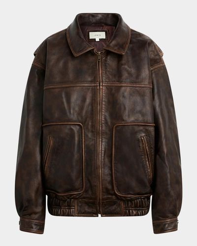 Joe & apos;s Jeans Luca Exposed-Seam Leather Jacket
