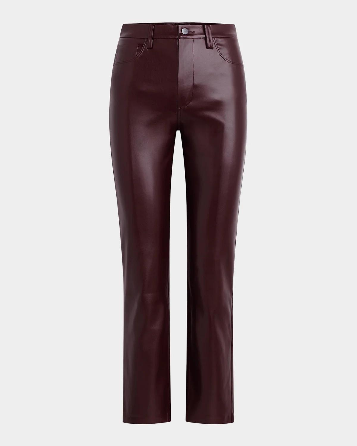 Joe & apos;s Jeans The Lyra Faux Leather Slim-Leg Ankle Crop Pants