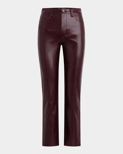 Joe & apos;s Jeans The Lyra Faux Leather Slim-Leg Ankle Crop Pants