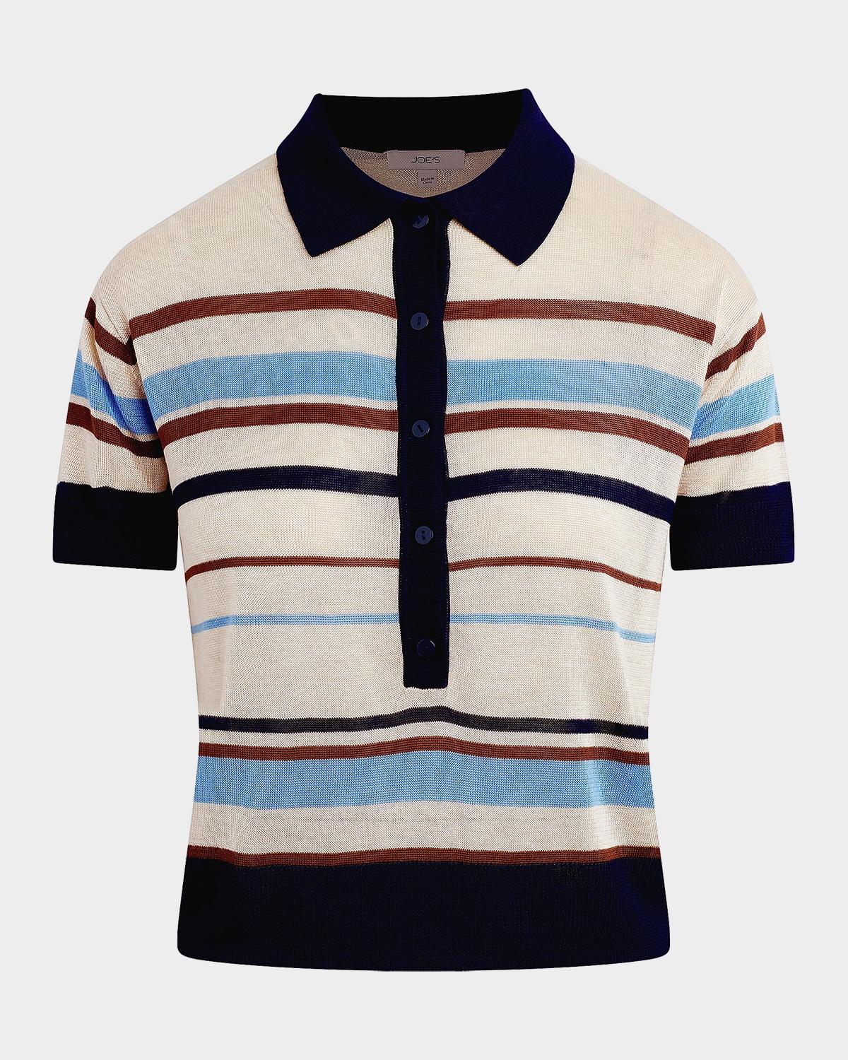 Joe & apos;s Jeans The Stella Striped Polo Sweater