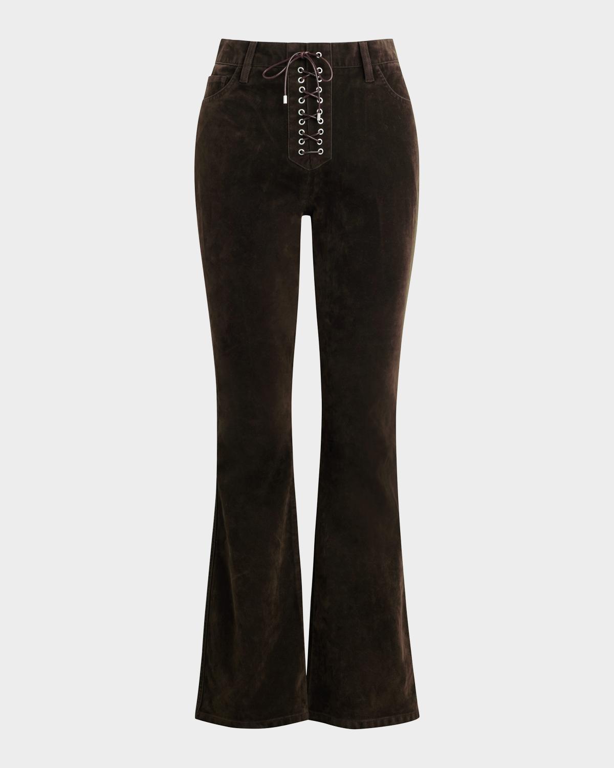 Joe & apos;s Jeans x WeWoreWhat The Vegan Suede Bootcut Jeans