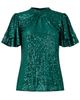 Joe Browns Joe Browns Short Flutter Sleeve Sequin Top - 2