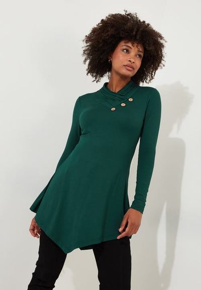 Joe Browns Joe Browns Stretch Knit Asymmetrical Surplice V-Neck Tunic