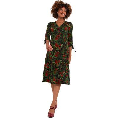 Joe Browns Joe Browns Stretch Knit Faux Wrap Midi Dress