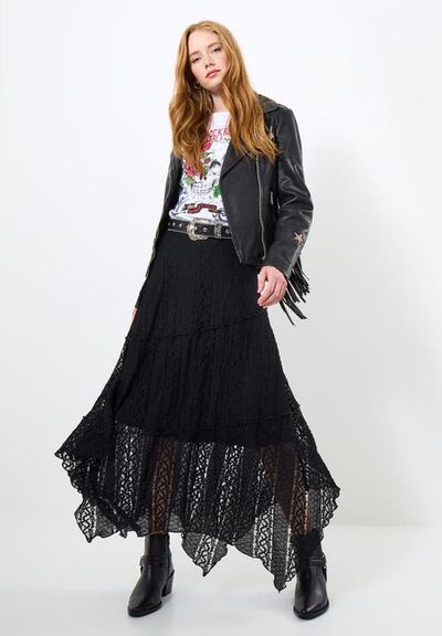 Joe Browns Joe Browns Stretch Lace Hanky Hem Maxi Skirt (plus)