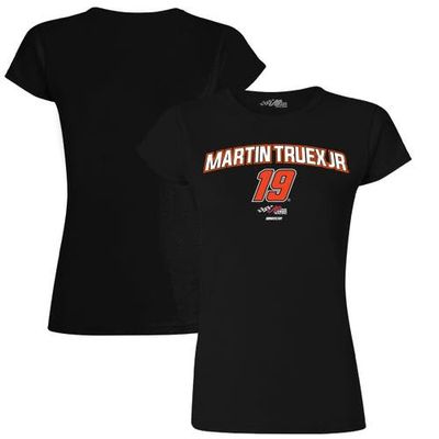 JOE GIBBS RACING TEAM COLLECTION Women's Joe Gibbs Racing Team Collection Black Martin Truex Jr Rival T-Shirt 