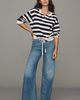 Joe's Jeans Drawstring Low-Rise Wide-Leg Jeans - 1
