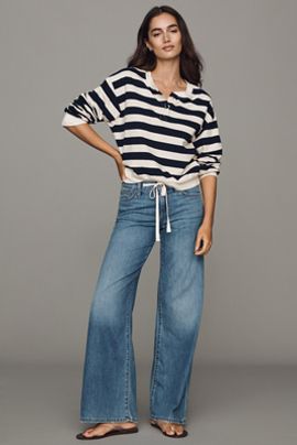 Joe's Jeans Drawstring Low-Rise Wide-Leg Jeans