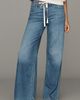 Joe's Jeans Drawstring Low-Rise Wide-Leg Jeans - 2