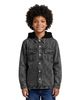 Joe's Jeans Joe's Jeans Boys' Long Sleeved Denim Shirt With Fleece Hood - 4