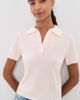 Joe's Jeans Joe's Jeans Cashmere Short Sleeve Polo Sweater Powder Pink - 2