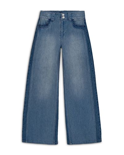 Joe's Jeans Joe's Jeans Girls' Bailey Two Tone Cotton Palazzo Fit Wide Leg Jeans