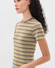 Joe's Jeans Joe's Jeans The Baby Tee CAMEL MULTI STRIPE - 4