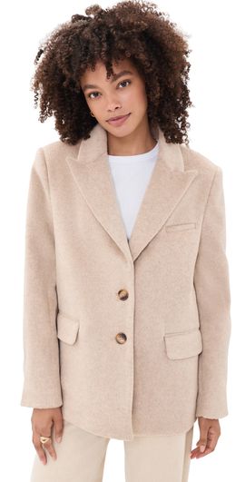 Joe's Jeans Joe's Jeans The Boyfriend Faux Fur Blazer Stone