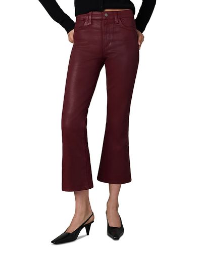 Joe's Jeans Joe's Jeans The Callie Coated High Rise Cropped Bootcut Jeans in Syrah