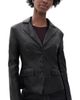 Joe's Jeans Joe's Jeans The Fitted Faux Leather Blazer Black - 1
