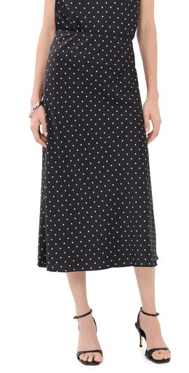 Joe's Jeans Joe's Jeans The Ines Midi Skirt Black Polka Dot