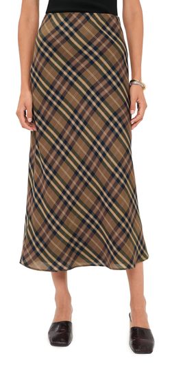 Joe's Jeans Joe's Jeans The Ines Midi Skirt Camel Plaid