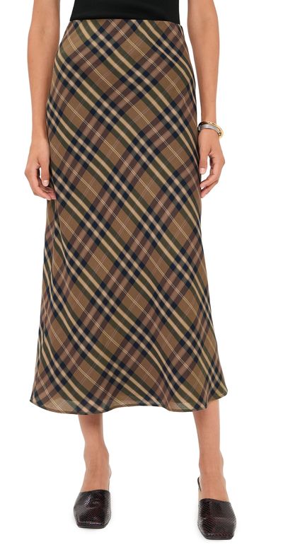 Joe's Jeans Joe's Jeans The Ines Midi Skirt Camel Plaid