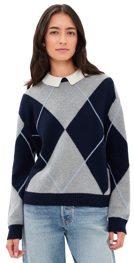 Joe's Jeans Joe's Jeans The Jude Collared Sweater Blue Argyle