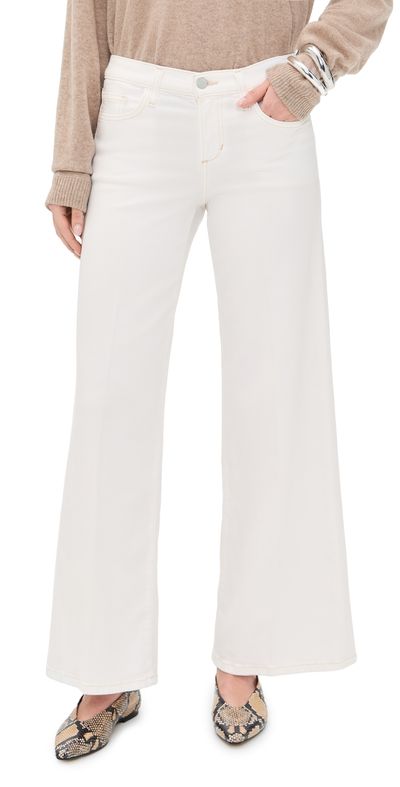 Joe's Jeans Joe's Jeans The Lou Lou Low Rise Wide Leg Petite Jeans White