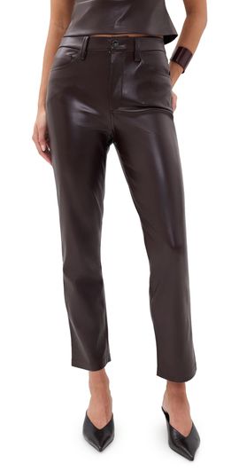 Joe's Jeans Joe's Jeans The Lyra Slim Ankle Vegan Leather Pants Cabernet