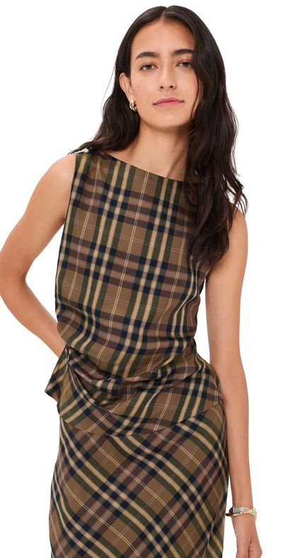 Joe's Jeans Joe's Jeans The Meg Top Camel Plaid