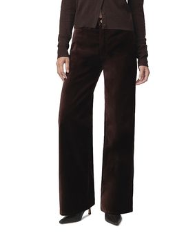Joe's Jeans Joe's Jeans The Mia Petite Velveteen Wide Leg Jeans in Coffee Bean