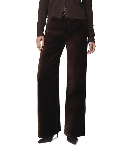 Joe's Jeans Joe's Jeans The Mia Petite Velveteen Wide Leg Jeans in Coffee Bean