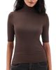 Joe's Jeans Joe's Jeans The Tony Half Sleeve Top Dark Chocolate - 1
