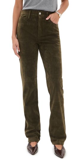 Joe's Jeans Joe's Jeans The Vegan Suede Margot Slim Pants Olive