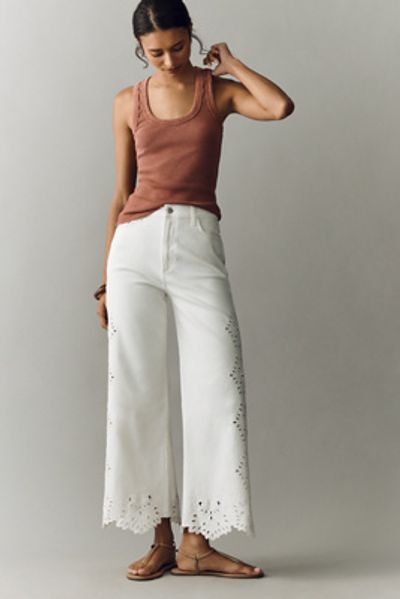 Joe's Jeans Mia Ankle Broderie Wide-Leg Jeans