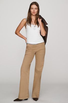 Joe's Jeans Side Zip High Rise Wide Leg Jeans