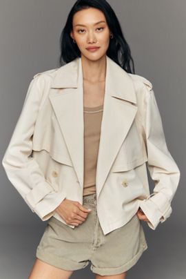 Joe's Jeans The Liz Cropped Trench Coat Jacket