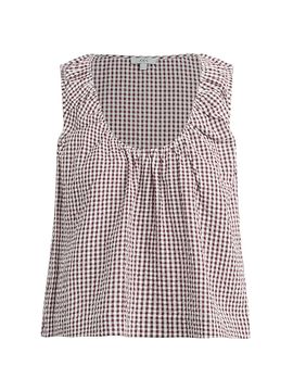 Joe's Jeans Women's Ana Gingham Cotton-Blend Sleeveless Blouse