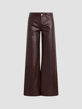 Joe's Jeans Women's Lou Lou Faux-Leather Wide-Leg Jeans