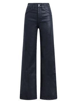 Joe's Jeans Women's Petite Mia Coated High-Rise Flare Jeans