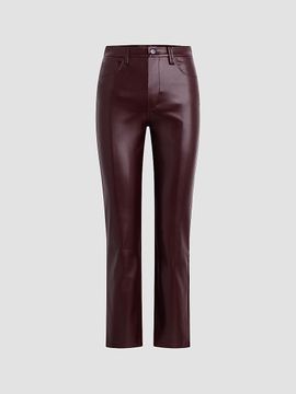 Joe's Jeans Women's The Lyra Faux Leather Slim Ankle Pants
