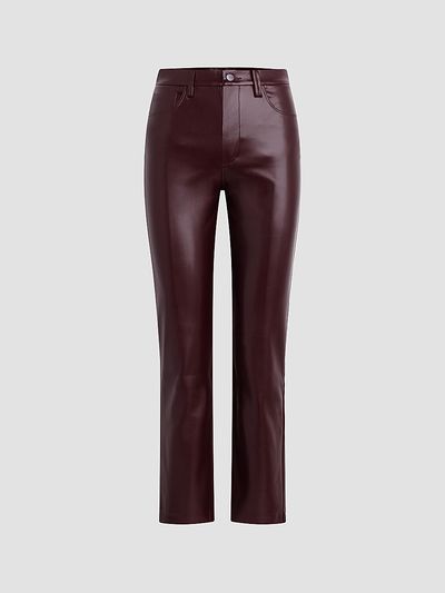 Joe's Jeans Women's The Lyra Faux Leather Slim Ankle Pants