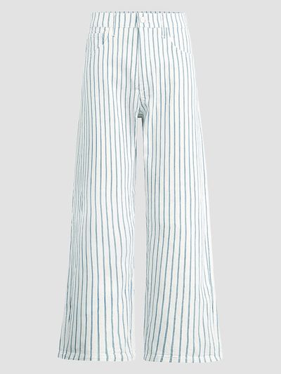Joe's Jeans Women's The Mia Stripe Wide-Leg Ankle Jeans